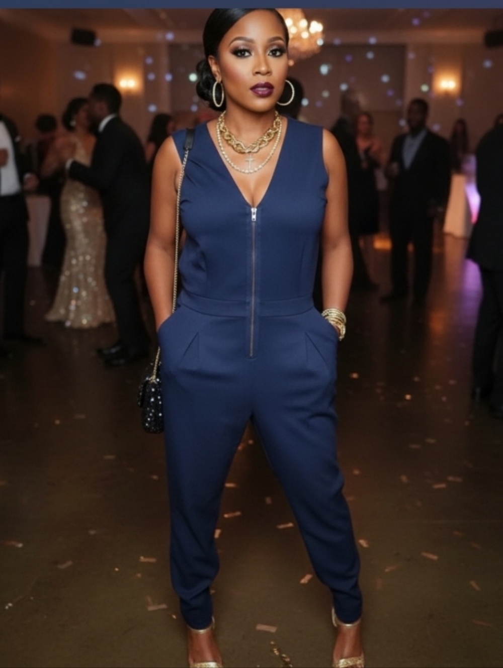 VS blue jumpsuit - sz. L